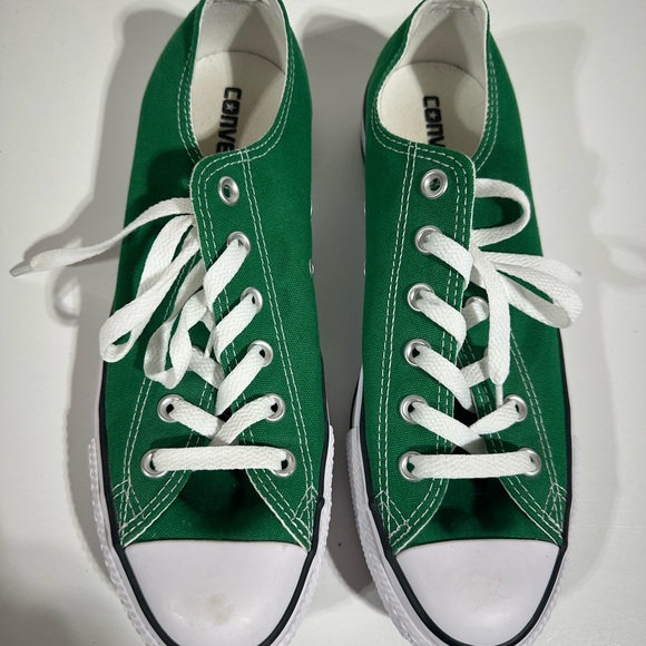 Green converse chick all stars Canvas Sneakers with White Laces - Picture 2 of 5